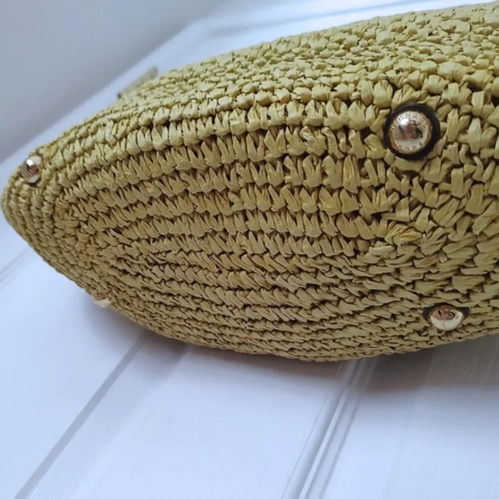 Michael Kors woven straw tote EUC - Picture 6 of 9